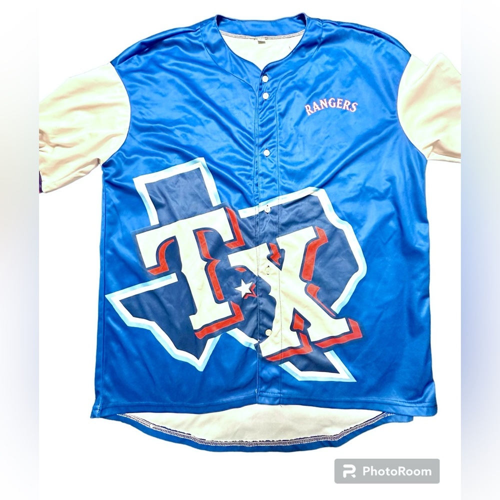 🌟🌟 2/$10 🌟🌟 Texas Rangers Team Jersey Button Down